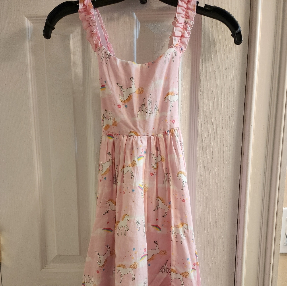 NWT Isaac Mizrahi Girls Pink Unicorn Dress